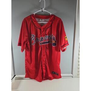 Atlanta Braves Jersey Spencer Strider Red Large NEW Baseball Collectible